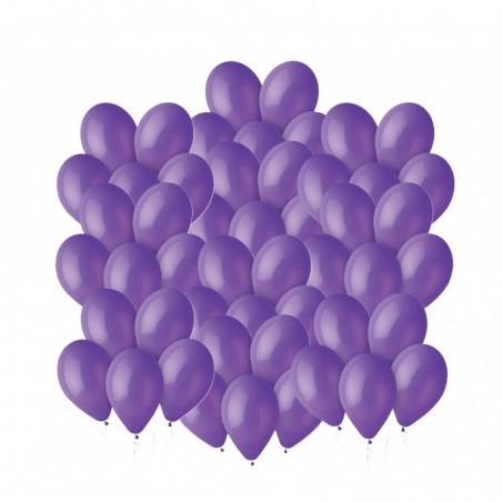 Balony Gemar 30 cm - 12" - pastelowe fioletowe Purple G110/008 - 50 sztuk