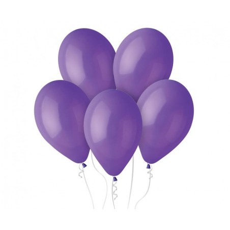Balony Gemar 30 cm - 12" - pastelowe fioletowe Purple G110/008 - 50 sztuk