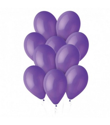 Balony Gemar 30 cm - 12" - pastelowe fioletowe Purple G110/008 - 50 sztuk