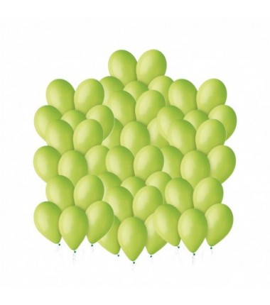 Balony Gemar 30 cm - 12" - pastelowe pistacjowe Light Green G110/011 - 50 sztuk