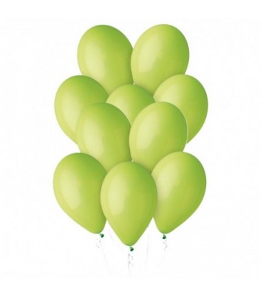 Balony Gemar 30 cm - 12" - pastelowe pistacjowe Light Green G110/011 - 50 sztuk