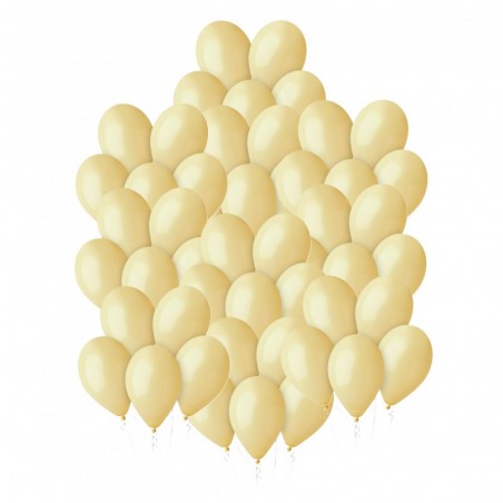 Balony Gemar 30 cm - 12" - musztardowe Mustard (macaron) Baby Yellow G110/043 - 50 sztuk