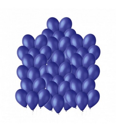 Balony Gemar 30 cm - 12" - pastelowe granatowe Blue G110/046 - 50 sztuk