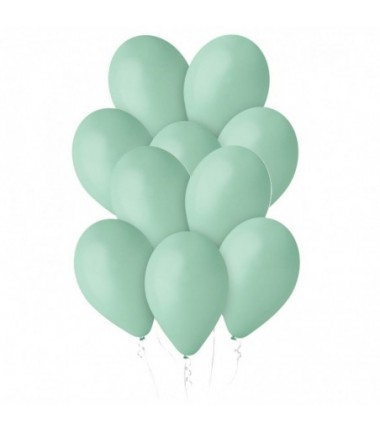 Balony Gemar 30 cm - 12" - pastelowe turkusowo-zielone (Zielony Bora) (macaron) Aquamarine G110/050 - 50 sztuk
