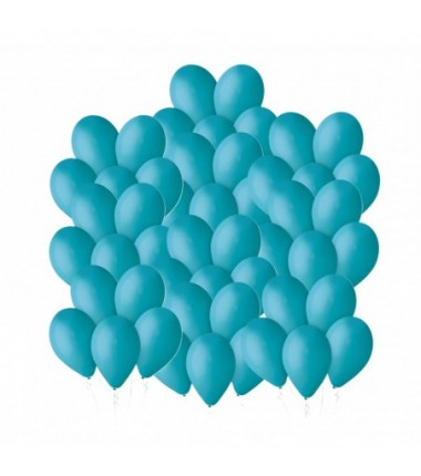 Balony Gemar 30 cm - 12" - pastelowe turkusowo-niebieskie Turquoise G110/068 - 50 sztuk