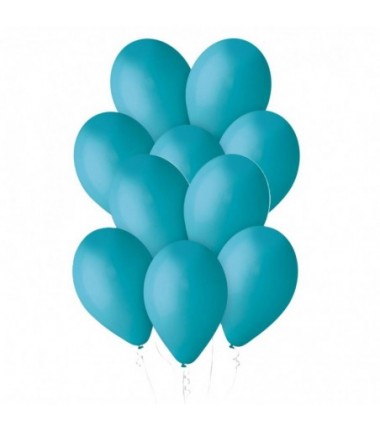Balony Gemar 30 cm - 12" - pastelowe turkusowo-niebieskie Turquoise G110/068 - 50 sztuk