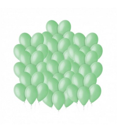 Balony Gemar 30 cm - 12" - zielone miętowe (macaron) Mint Green G110/077 - 50 sztuk