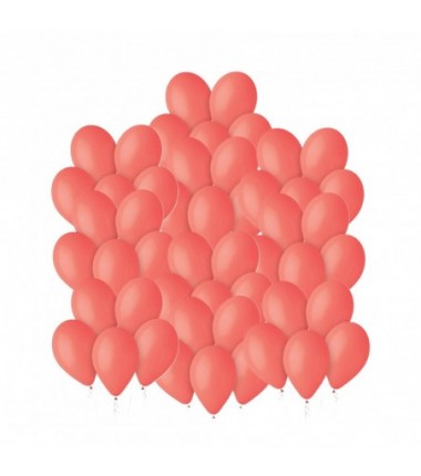 Balony Gemar 30 cm - 12" - pastelowe koralowe Corallo G110/078 - 50 sztuk