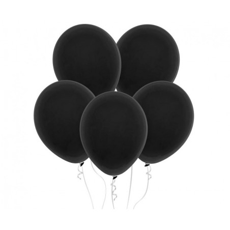 Balony Decomex 28 cm - 11" czarne Pastel Black D2-P180 - 100 sztuk