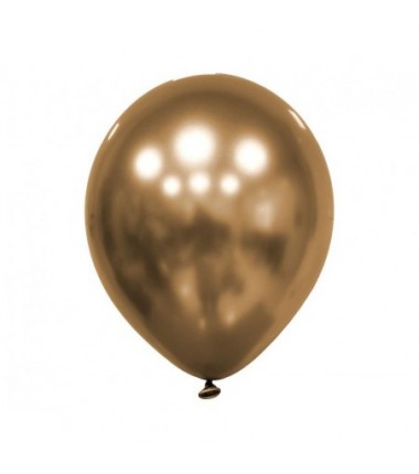 Balony Decomex 28 cm - 11" chromowane złote Luster Gold D3-L502 - 100 sztuk