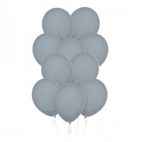 Balony Decomex 28 cm - 11" szare Pastel Grey - 10 sztuk