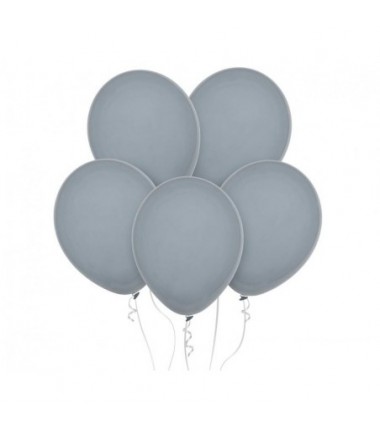 Balony Decomex 28 cm - 11" szare Pastel Grey - 10 sztuk