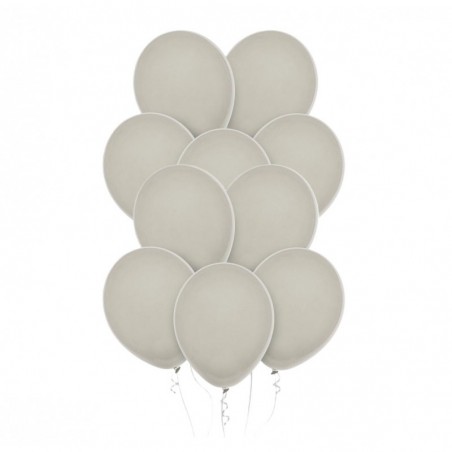 Balony Decomex 28 cm - 11" szare Pastel Sand - 10 sztuk