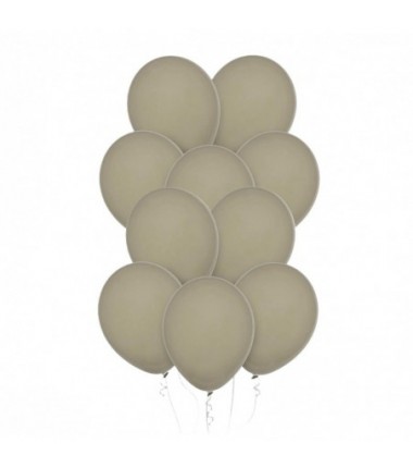 Balony Decomex 28 cm - 11" szare Pastel Stone - 10 sztuk