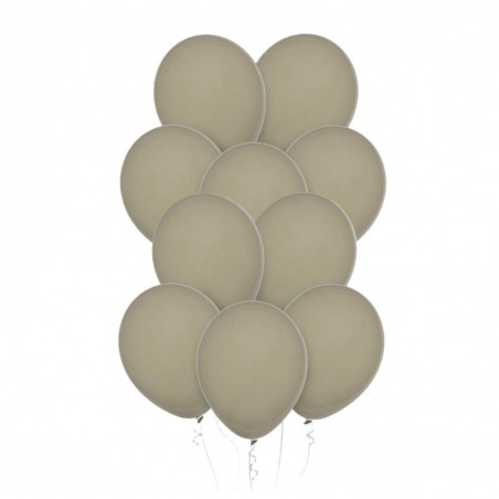 Balony Decomex 28 cm - 11" szare Pastel Stone - 10 sztuk