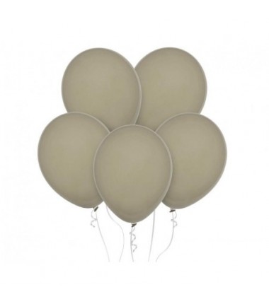 Balony Decomex 28 cm - 11" szare Pastel Stone - 10 sztuk