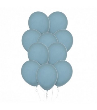 Balony Decomex 28 cm - 11" niebieskie Pastel Storm - 10 sztuk