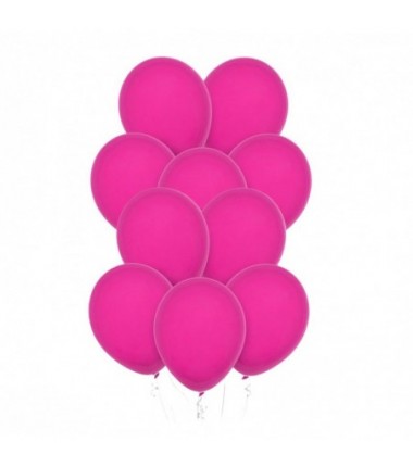 Balony Decomex 28 cm - 11" fuksjowe Pastel Fuchsia - 10 sztuk