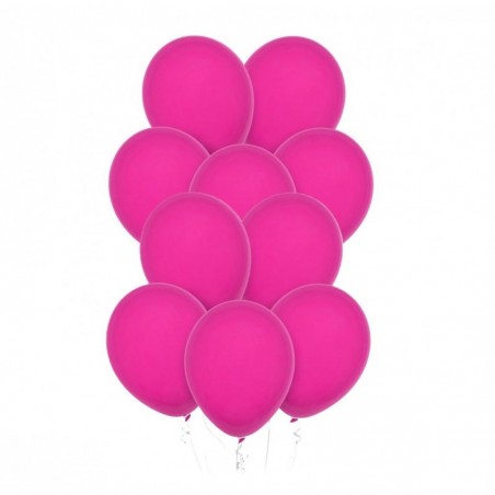 Balony Decomex 28 cm - 11" fuksjowe Pastel Fuchsia - 10 sztuk