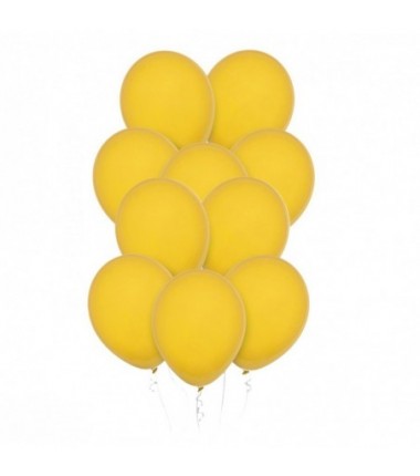 Balony Decomex 28 cm - 11" żółte Pastel Golden Yellow - 10 sztuk