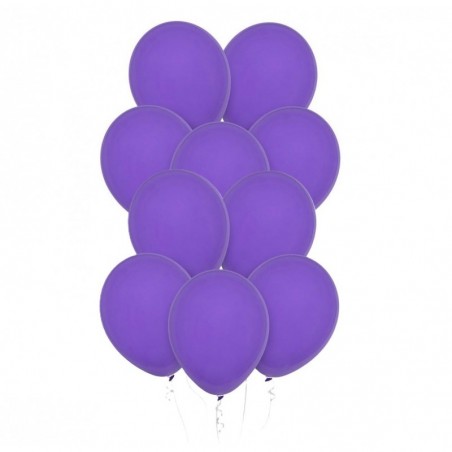 Balony Decomex 28 cm - 11" lawendowe Pastel Lavender - 10 sztuk