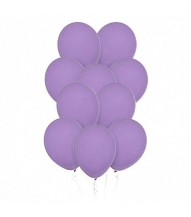 Balony Decomex 28 cm - 11" fioletowe Pastel Floral - 10 sztuk