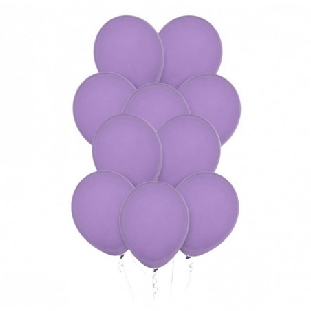 Balony Decomex 28 cm - 11" fioletowe Pastel Floral - 10 sztuk