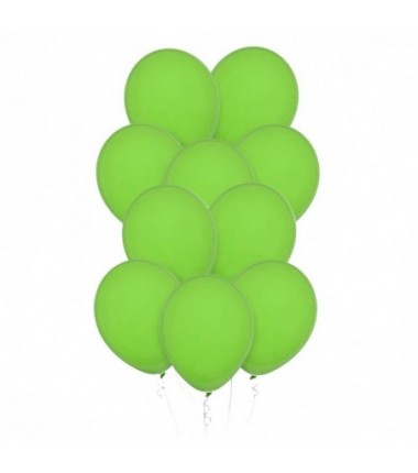 Balony Decomex 28 cm - 11" zielone Pastel Lime Green - 10 sztuk