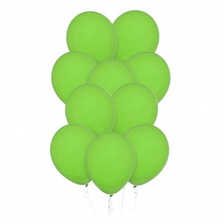 Balony Decomex 28 cm - 11" zielone Pastel Lime Green - 10 sztuk