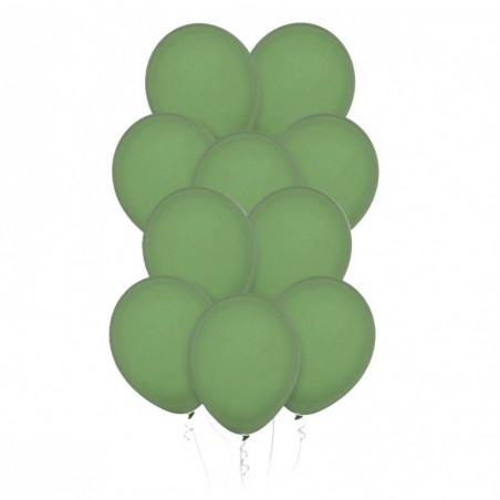 Balony Decomex 28 cm - 11" zielone Pastel Eucalyptus - 10 sztuk