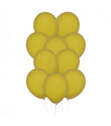 Balony Decomex 28 cm - 11" musztardowe Pastel Mustard - 10 sztuk