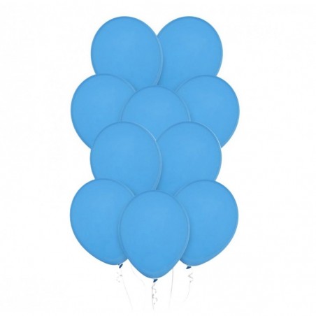 Balony Decomex 28 cm - 11" niebieskie Pastel Baby Blue - 10 sztuk