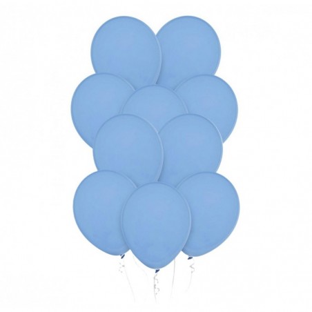 Balony Decomex 28 cm - 11" niebieskie Pastel Sky Blue - 10 sztuk