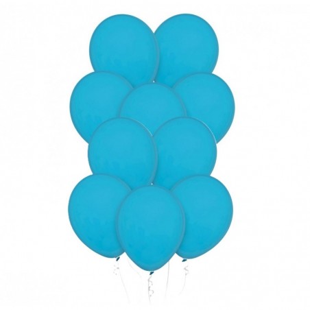 Balony Decomex 28 cm - 11" niebieskie Pastel Tiffany Blue - 10 sztuk