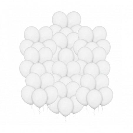 Balony Decomex 28 cm - 11" białe Pastel White - 50 sztuk