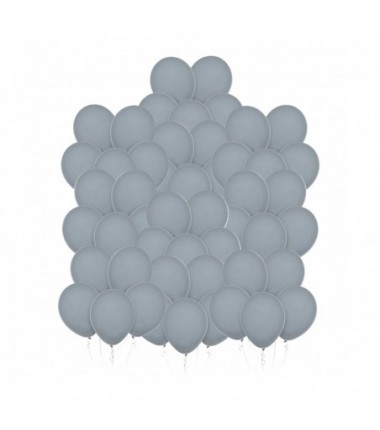 Balony Decomex 28 cm - 11" szare Pastel Grey - 50 sztuk