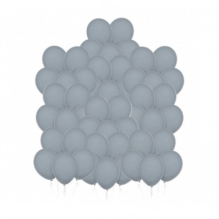 Balony Decomex 28 cm - 11" szare Pastel Grey - 50 sztuk