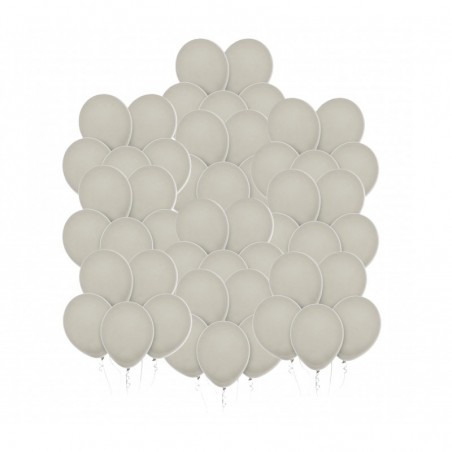 Balony Decomex 28 cm - 11" szare Pastel Sand - 50 sztuk