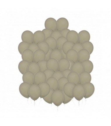 Balony Decomex 28 cm - 11" szare Pastel Stone - 50 sztuk