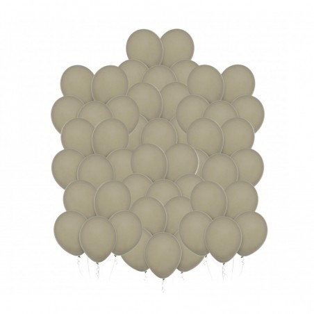 Balony Decomex 28 cm - 11" szare Pastel Stone - 50 sztuk