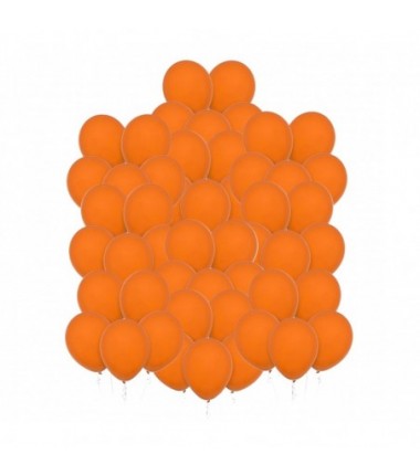 Balony Decomex 28 cm - 11" pomarańczowe Pastel Orange - 50 sztuk