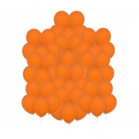 Balony Decomex 28 cm - 11" pomarańczowe Pastel Orange - 50 sztuk