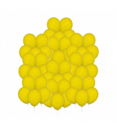 Balony Decomex 28 cm - 11" żółte Pastel Yellow - 50 sztuk