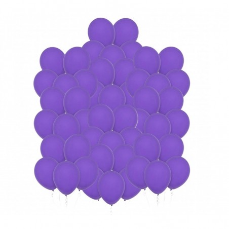 Balony Decomex 28 cm - 11" lawendowe Pastel Lavender - 50 sztuk
