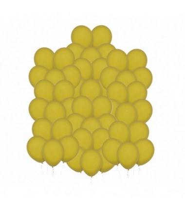 Balony Decomex 28 cm - 11" musztardowe Pastel Mustard - 50 sztuk