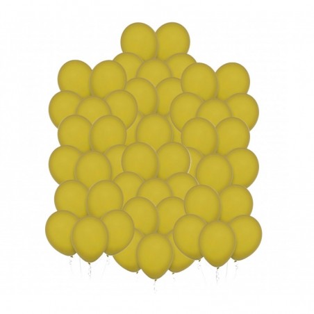 Balony Decomex 28 cm - 11" musztardowe Pastel Mustard - 50 sztuk