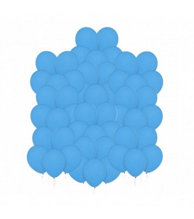 Balony Decomex 28 cm - 11" niebieskie Pastel Baby Blue - 50 sztuk