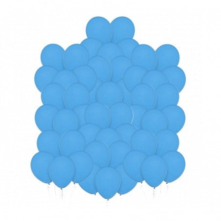 Balony Decomex 28 cm - 11" niebieskie Pastel Baby Blue - 50 sztuk