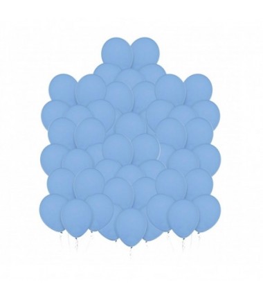 Balony Decomex 28 cm - 11" niebieskie Pastel Sky Blue - 50 sztuk