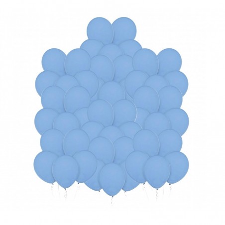 Balony Decomex 28 cm - 11" niebieskie Pastel Sky Blue - 50 sztuk